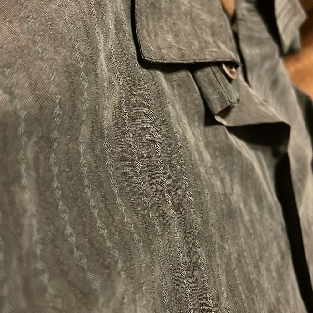Slick grey button up shirt